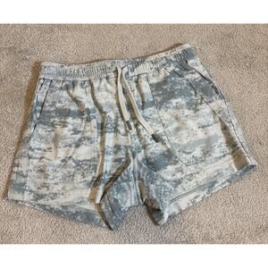 Athleta Farallon Pull On Knit Short Womens S Fog Camo Coast Gray Summer Lounge